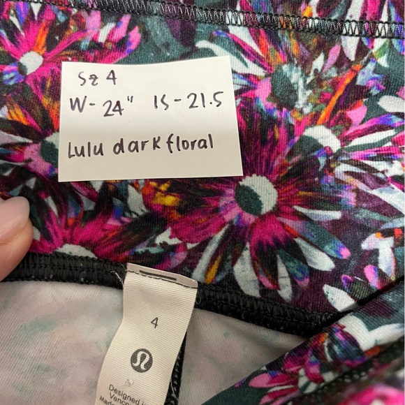 Lululemon Swift Speed High-Rise Crop Leggings in Floral Electric Multi | Sz 4 - Picture 12 of 13